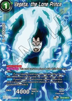 Vegeta, the Lone Prince #BT10-068_PR · Dragon Ball Super CCG