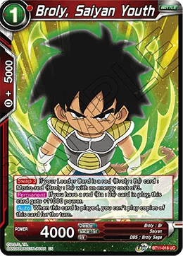 Broly, Saiyan Youth 「BT11-018」「EN」
