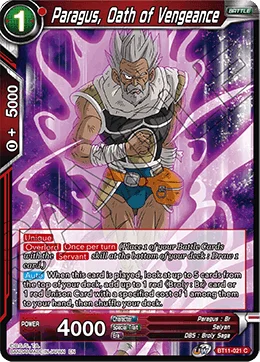 Paragus, Oath of Vengeance 「BT11-021」「EN」