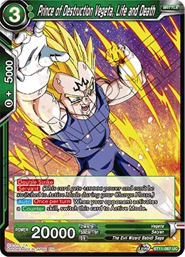 Prince of Destruction Vegeta, Life and Death 「BT11-067」「EN」