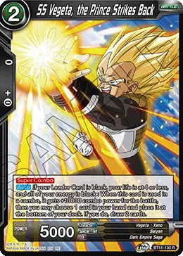 SS Vegeta, the Prince Strikes Back 「BT11-130_PR02」「EN」
