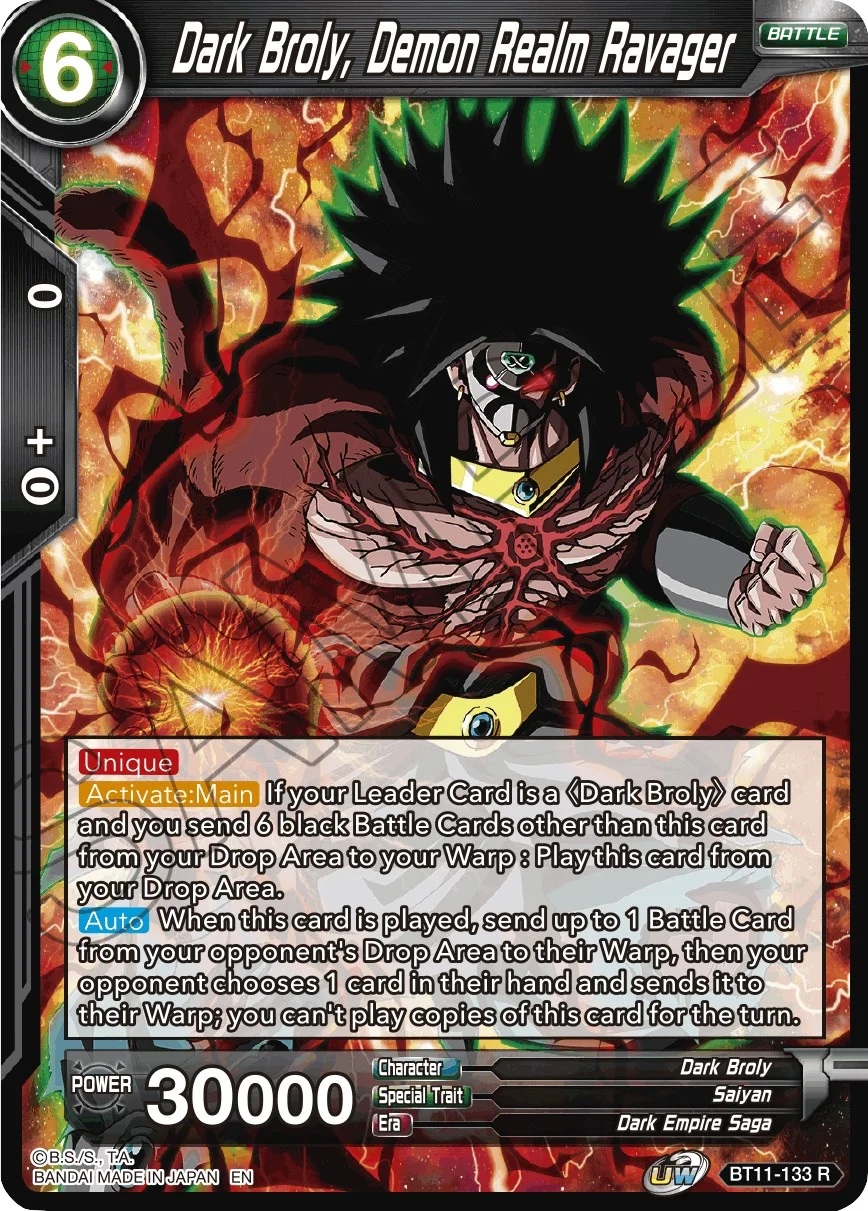 Dark Broly, Demon Realm Ravager 「BT11-133」「EN」