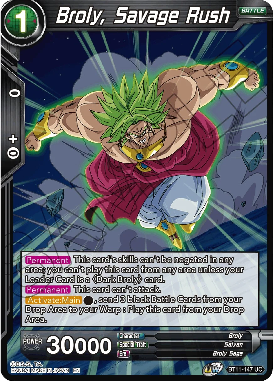 Broly, Savage Rush 「BT11-147」「EN」