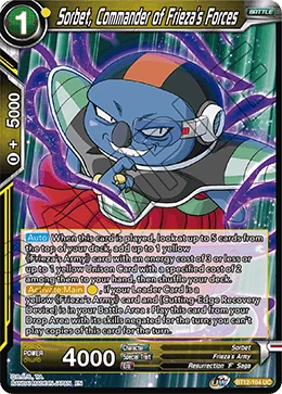 Sorbet, Commander of Frieza's Forces 「BT12-104」「EN」