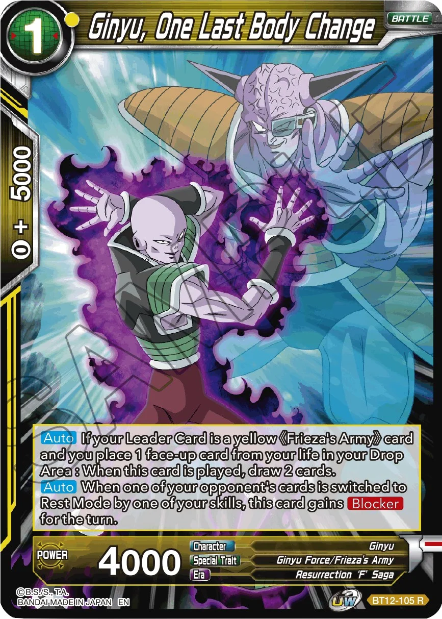 Ginyu, One Last Body Change 「BT12-105」「EN」