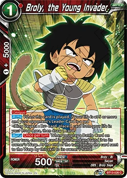 Broly, the Young Invader 「BT13-026」「EN」