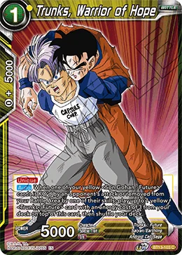Trunks, Warrior of Hope 「BT13-103」「EN」