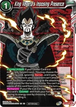 King Vegeta's Imposing Presence #BT13-030_SPR02 · Dragon Ball Super CCG