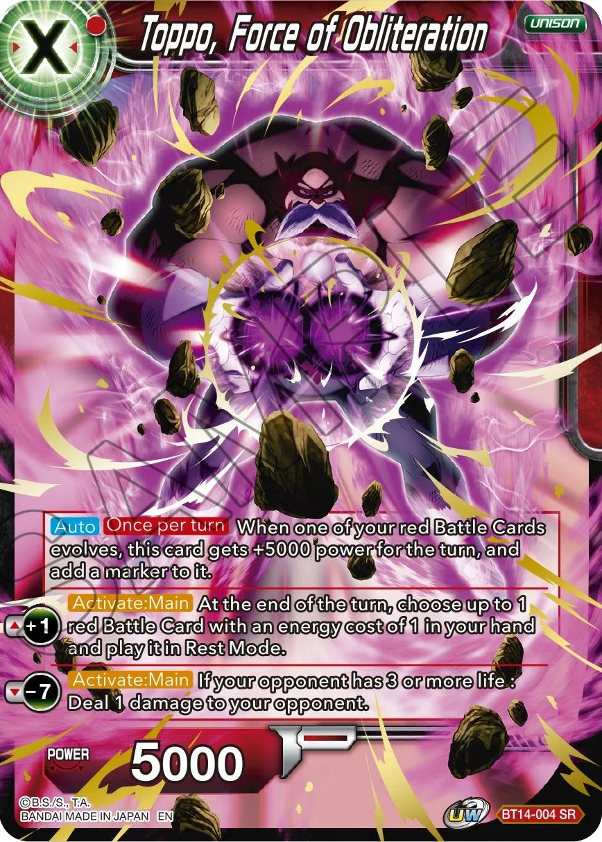 Toppo, Force of Obliteration 「BT14-004_SPR」「EN」