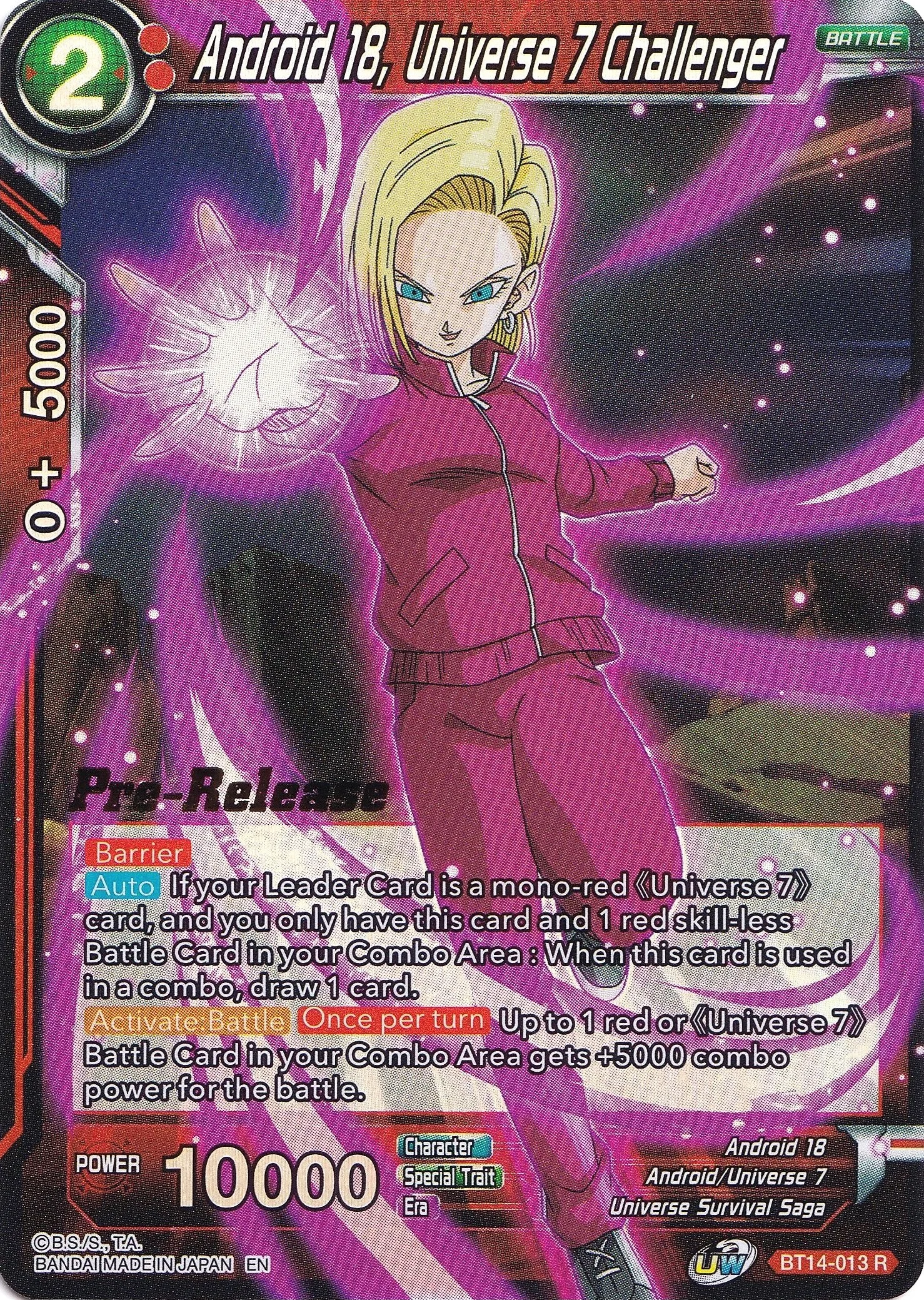 Android 18, Universe 7 Challenger 「BT14-013」「EN」