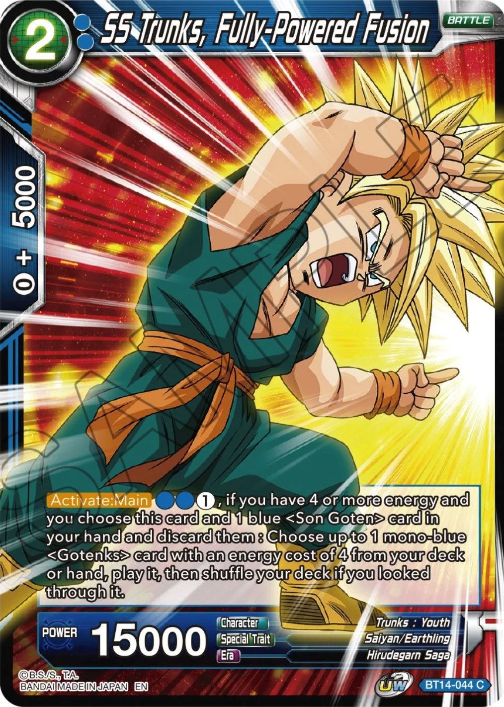 SS Trunks, Fully-Powered Fusion 「BT14-044」「EN」