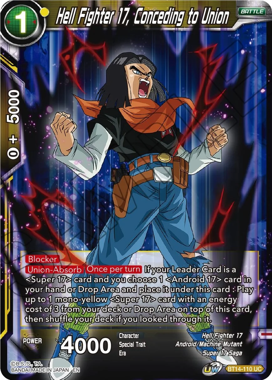Hell Fighter 17, Conceding to Union 「BT14-110」「EN」