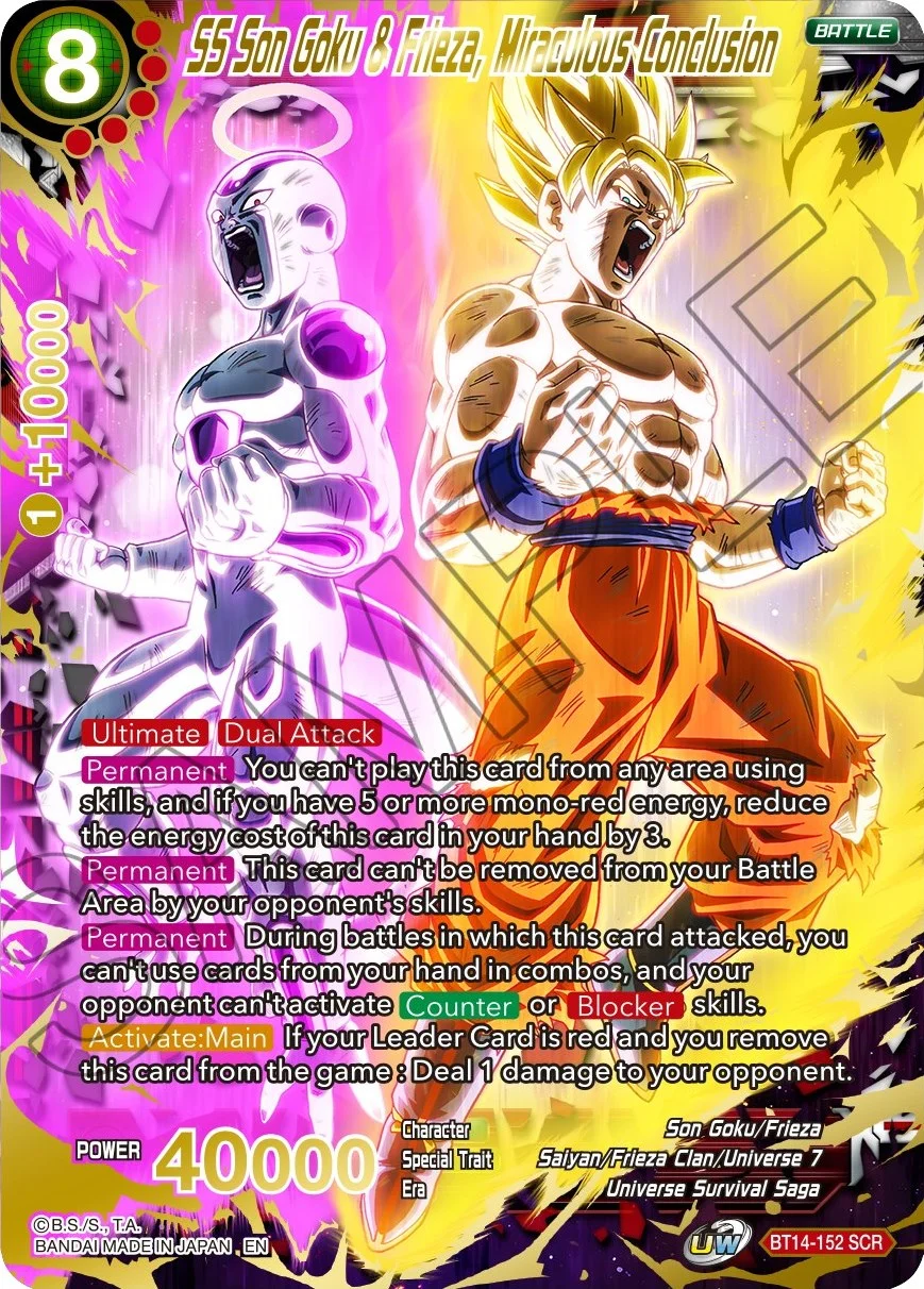 SS Son Goku & Frieza, Miraculous Conclusion 「BT14-152」「EN」
