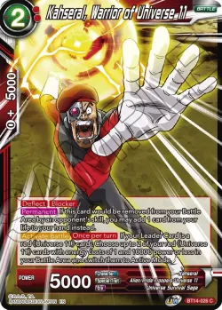 Kahseral, Warrior of Universe 11 #BT14-026 · Dragon Ball Super CCG