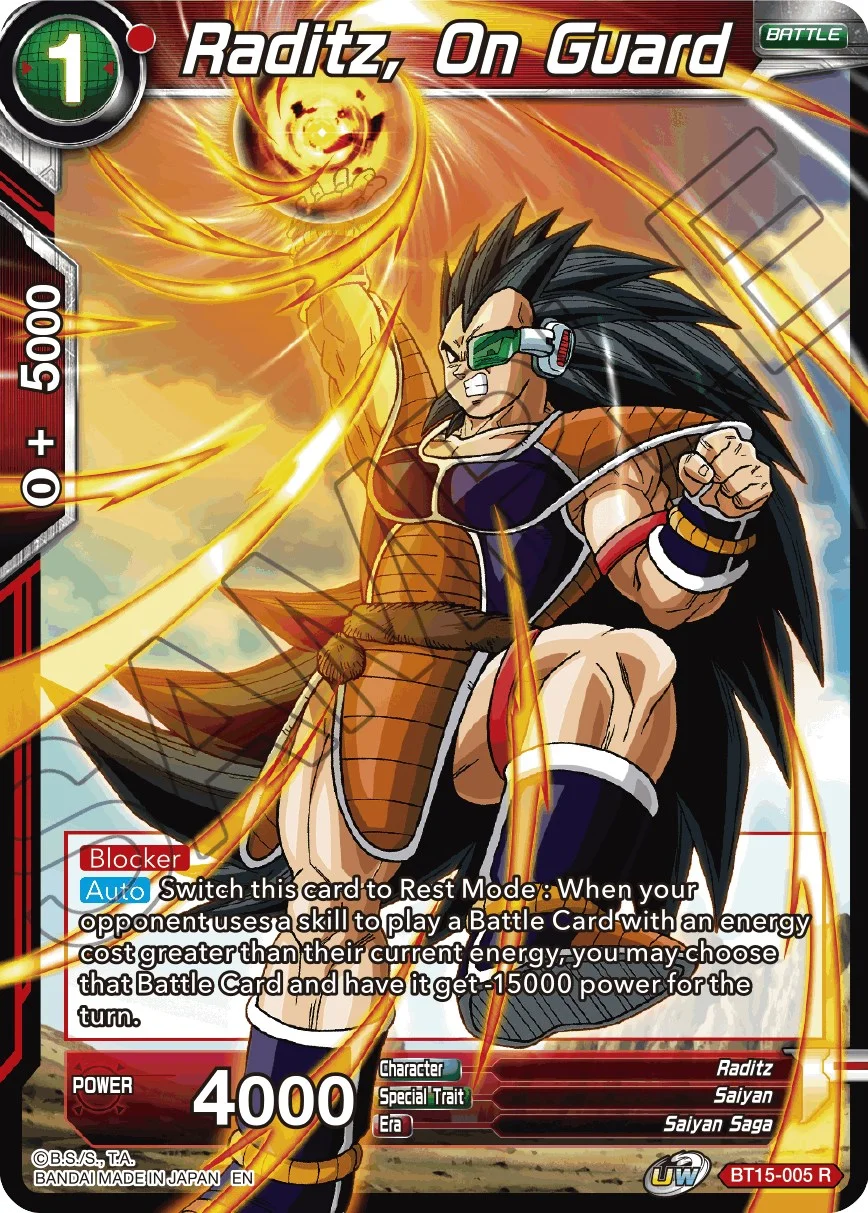 Raditz, On Guard 「BT15-005」「EN」