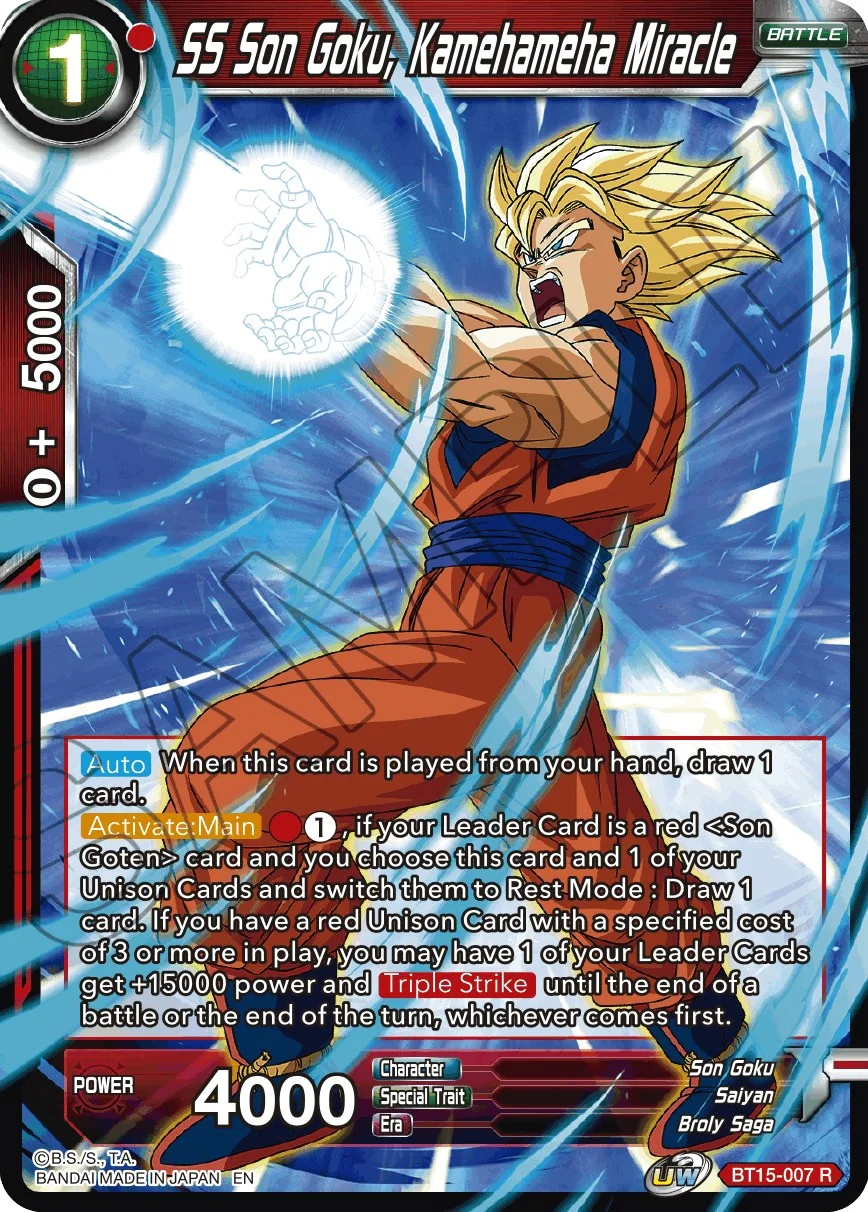 SS Son Goku, Kamehameha Miracle 「BT15-007」「EN」