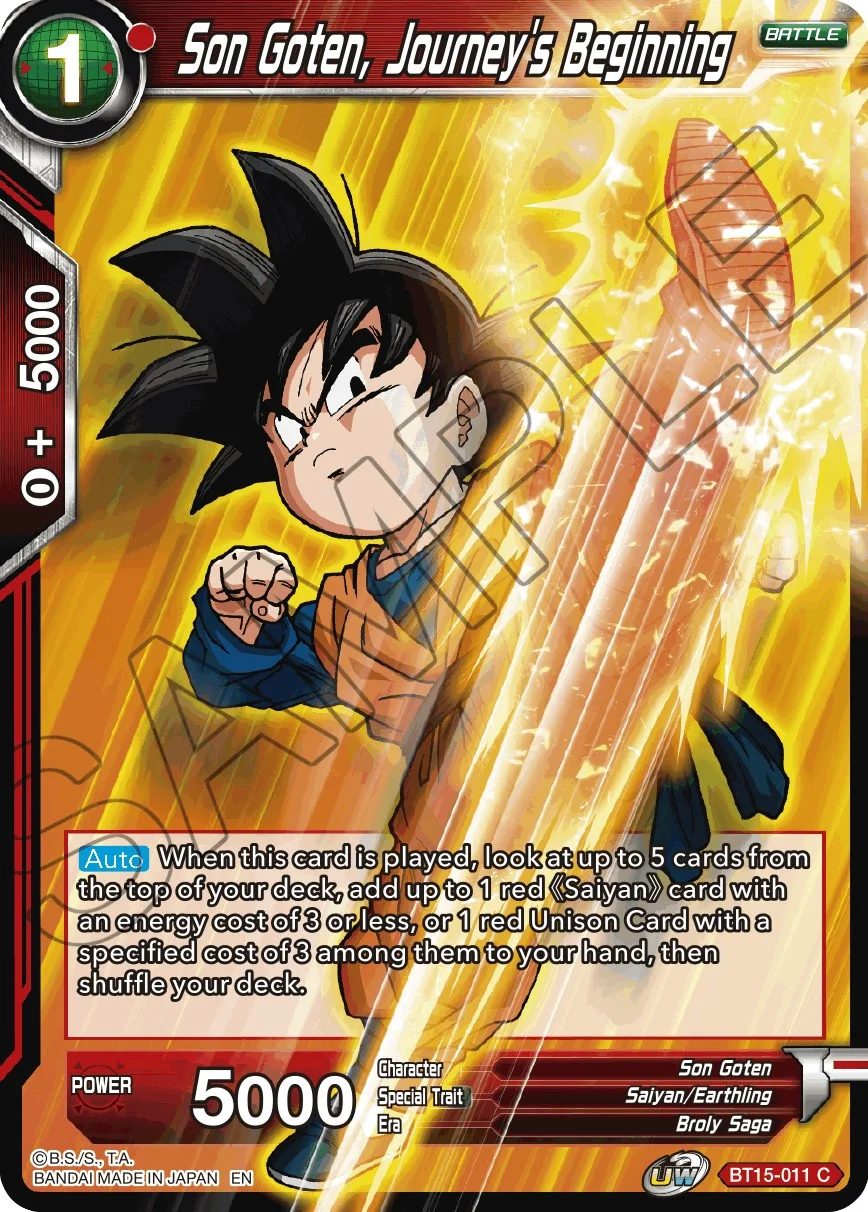 Son Goten, Journey's Beginning 「BT15-011_PR」「EN」