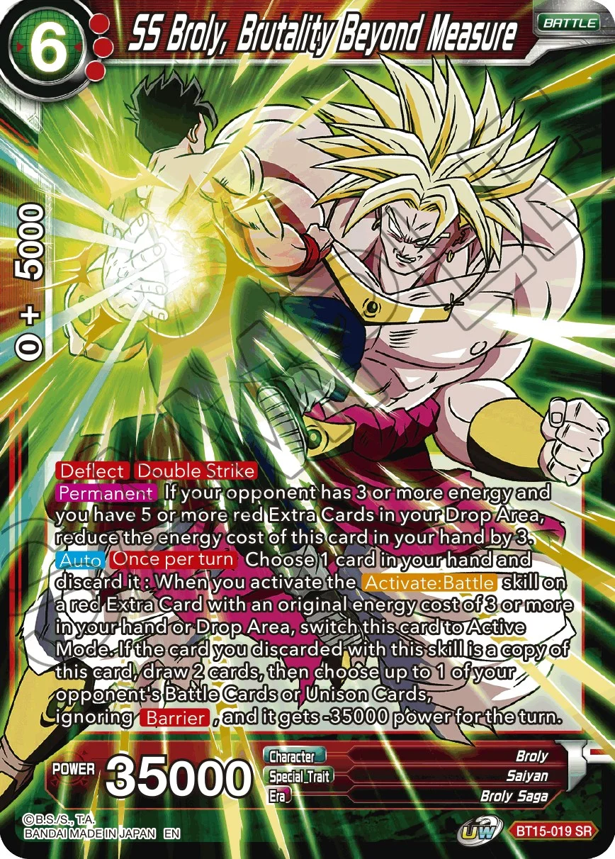 SS Broly, Brutality Beyond Measure 「BT15-019」「EN」