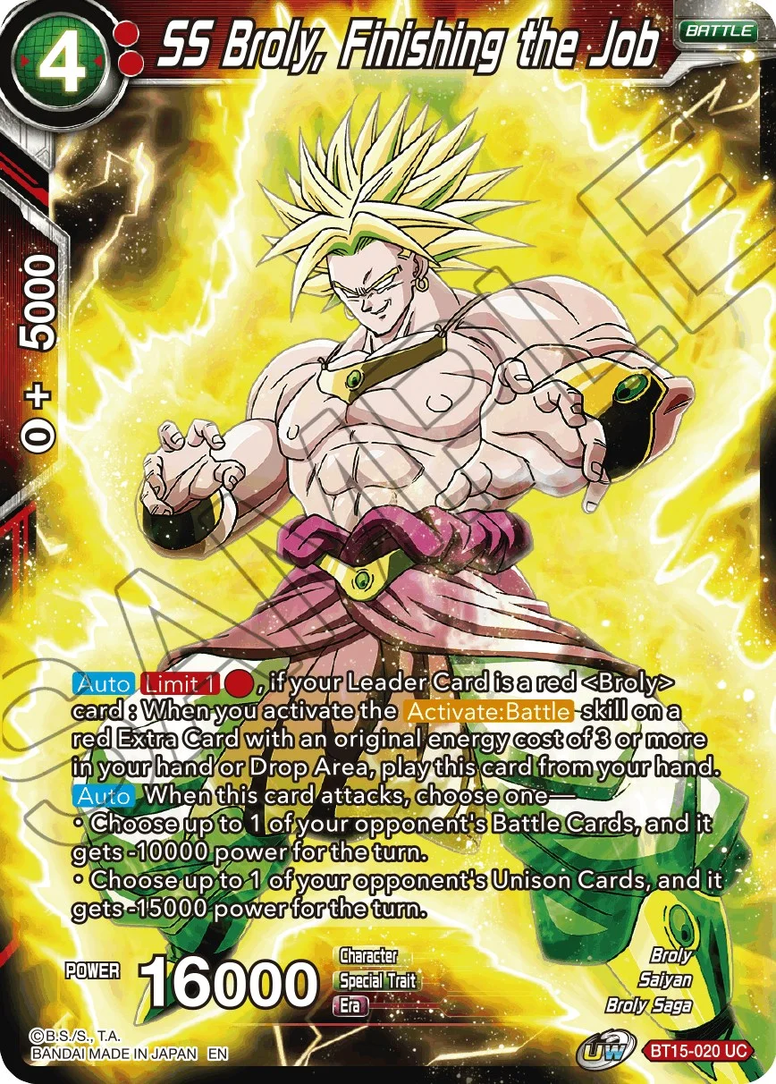 SS Broly, Finishing the Job 「BT15-020」「EN」