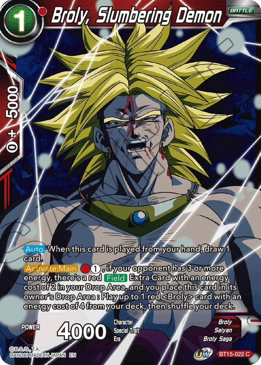 Broly, Slumbering Demon 「BT15-022」「EN」