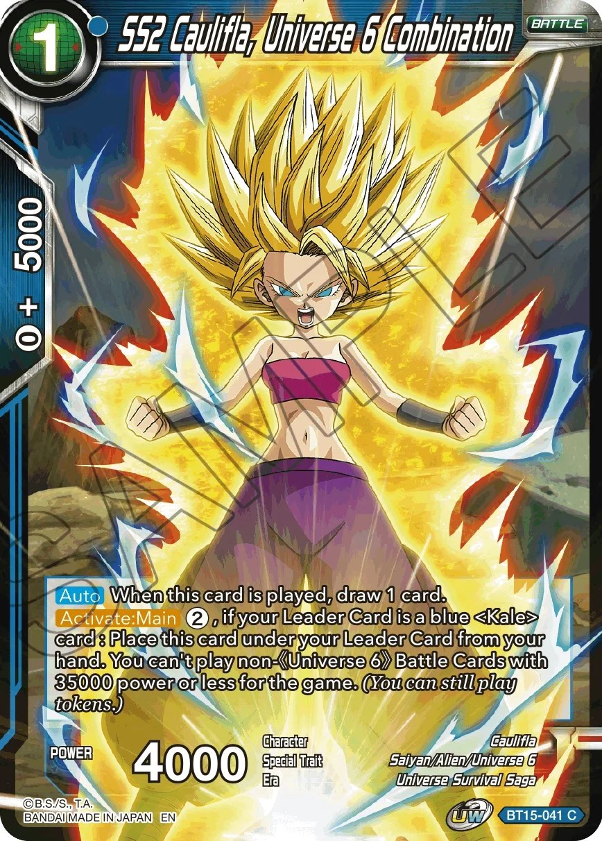 SS2 Caulifla, Universe 6 Combination 「BT15-041」「EN」