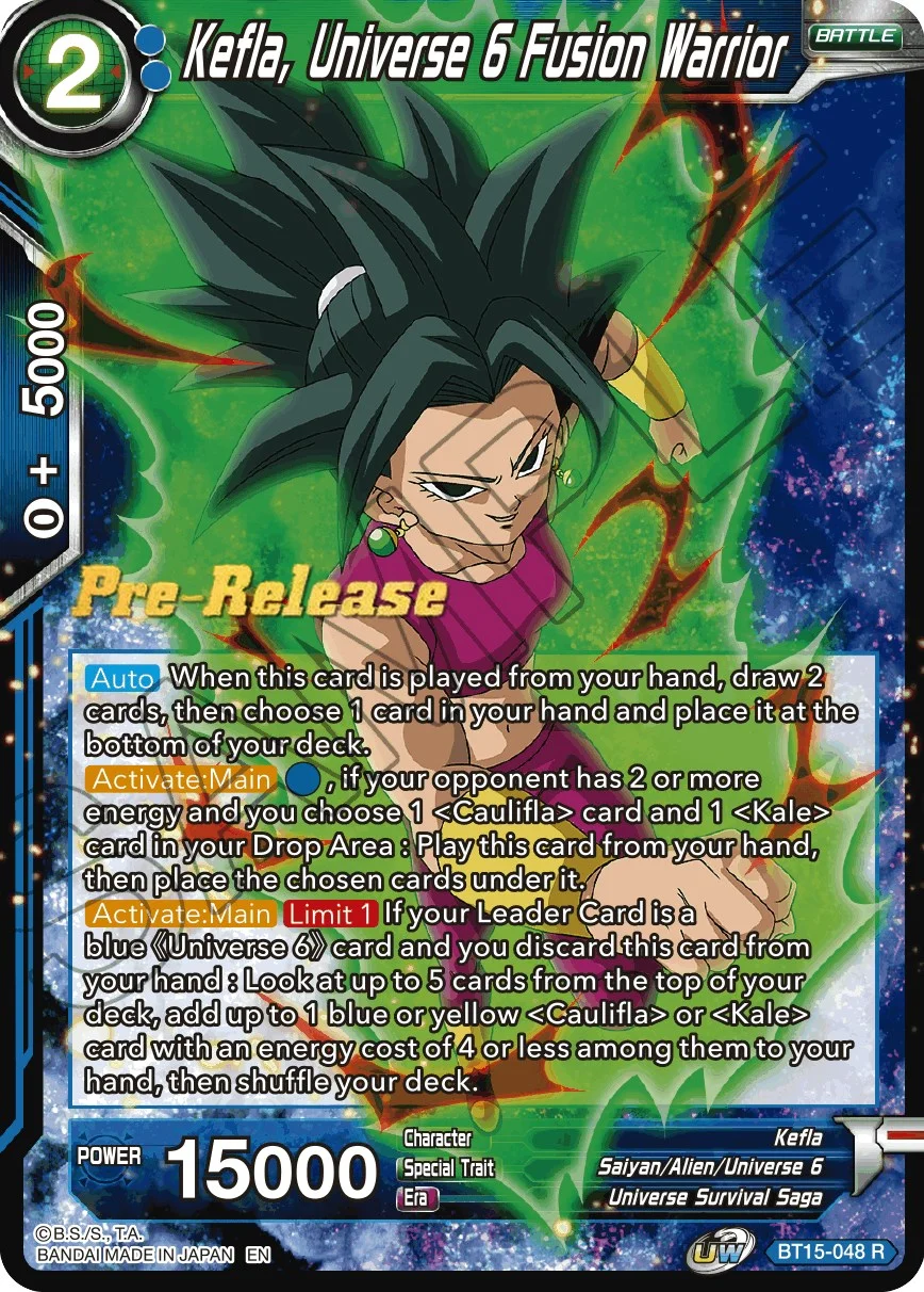 Kefla, Universe 6 Fusion Warrior 「BT15-048」「EN」