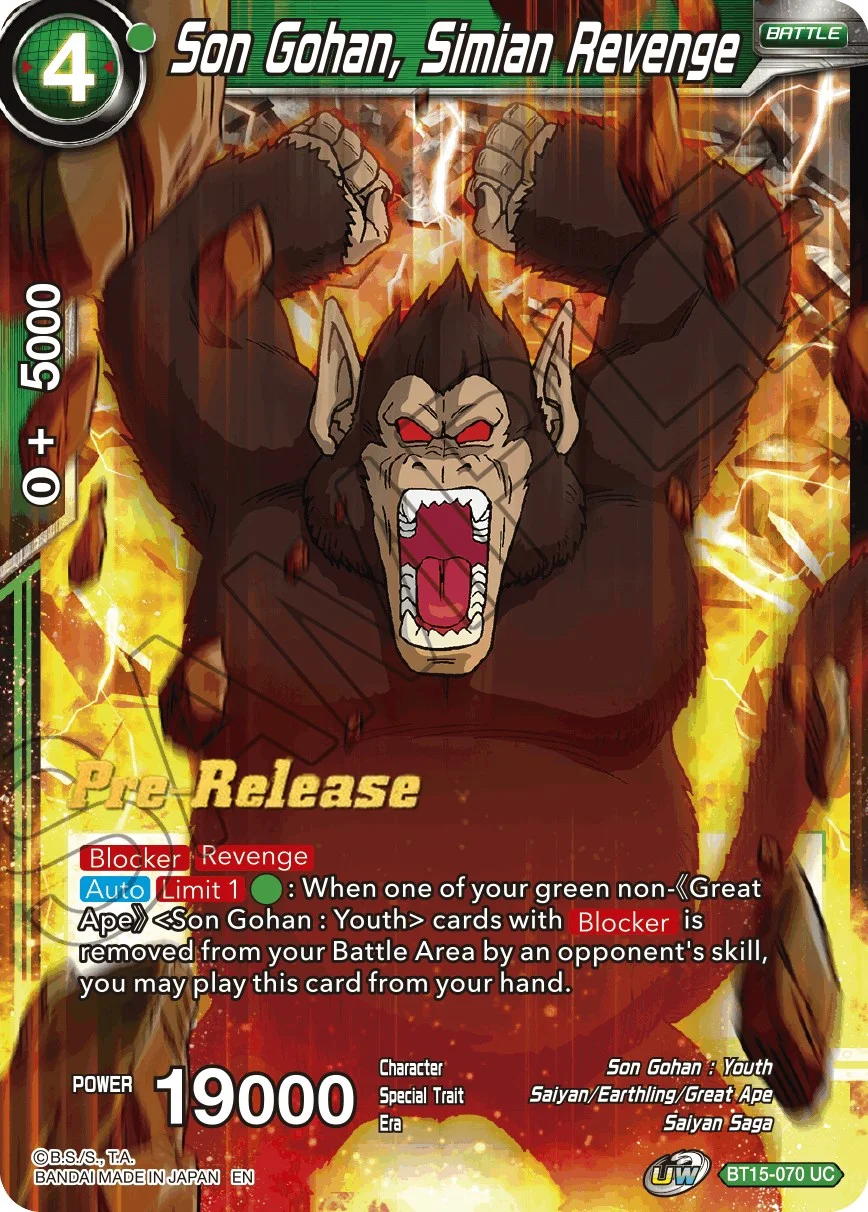 Son Gohan, Simian Revenge 「BT15-070」「EN」