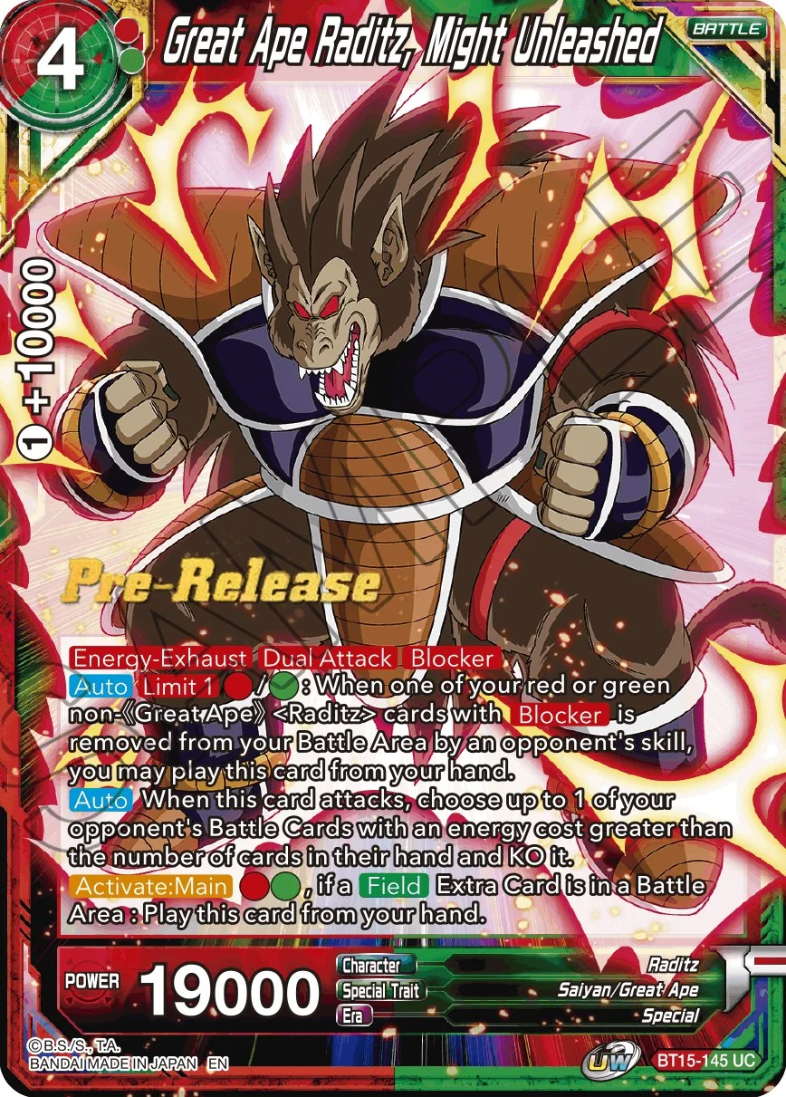Great Ape Raditz, Might Unleashed 「BT15-145」「EN」
