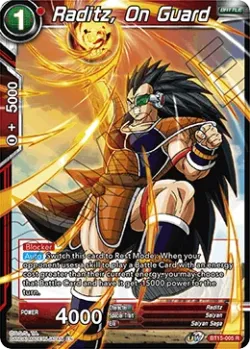 Raditz, On Guard #BT15-005 · Dragon Ball Super CCG