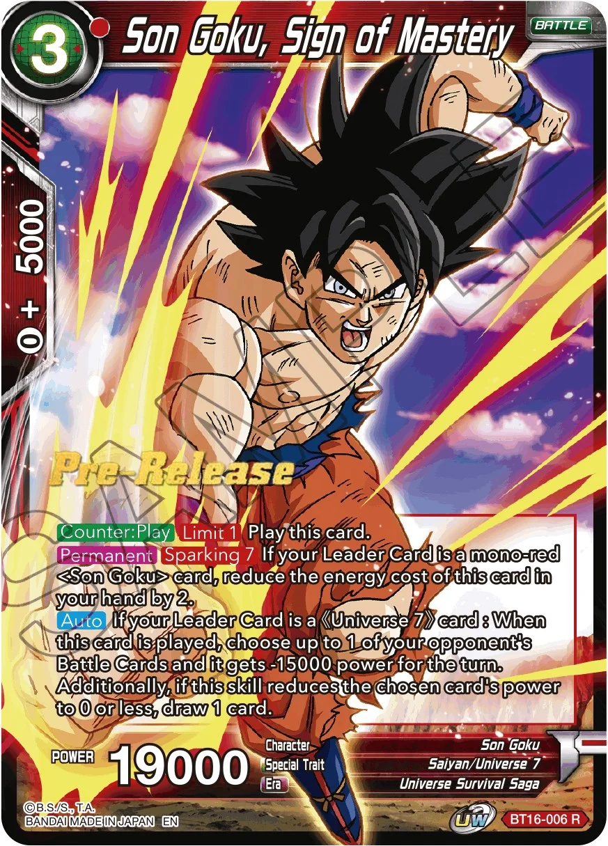 Son Goku, Sign of Mastery 「BT16-006」「EN」
