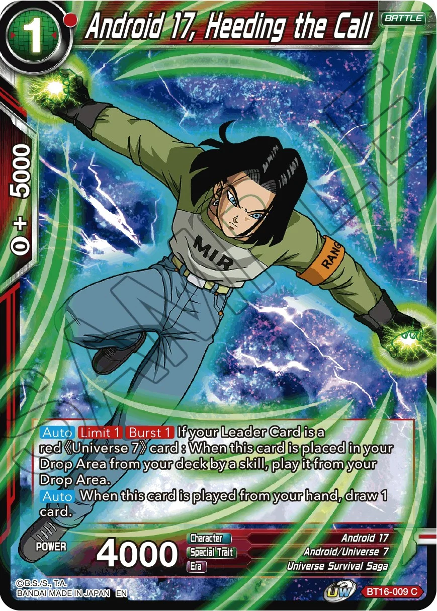 Android 17, Heeding the Call 「BT16-009」「EN」