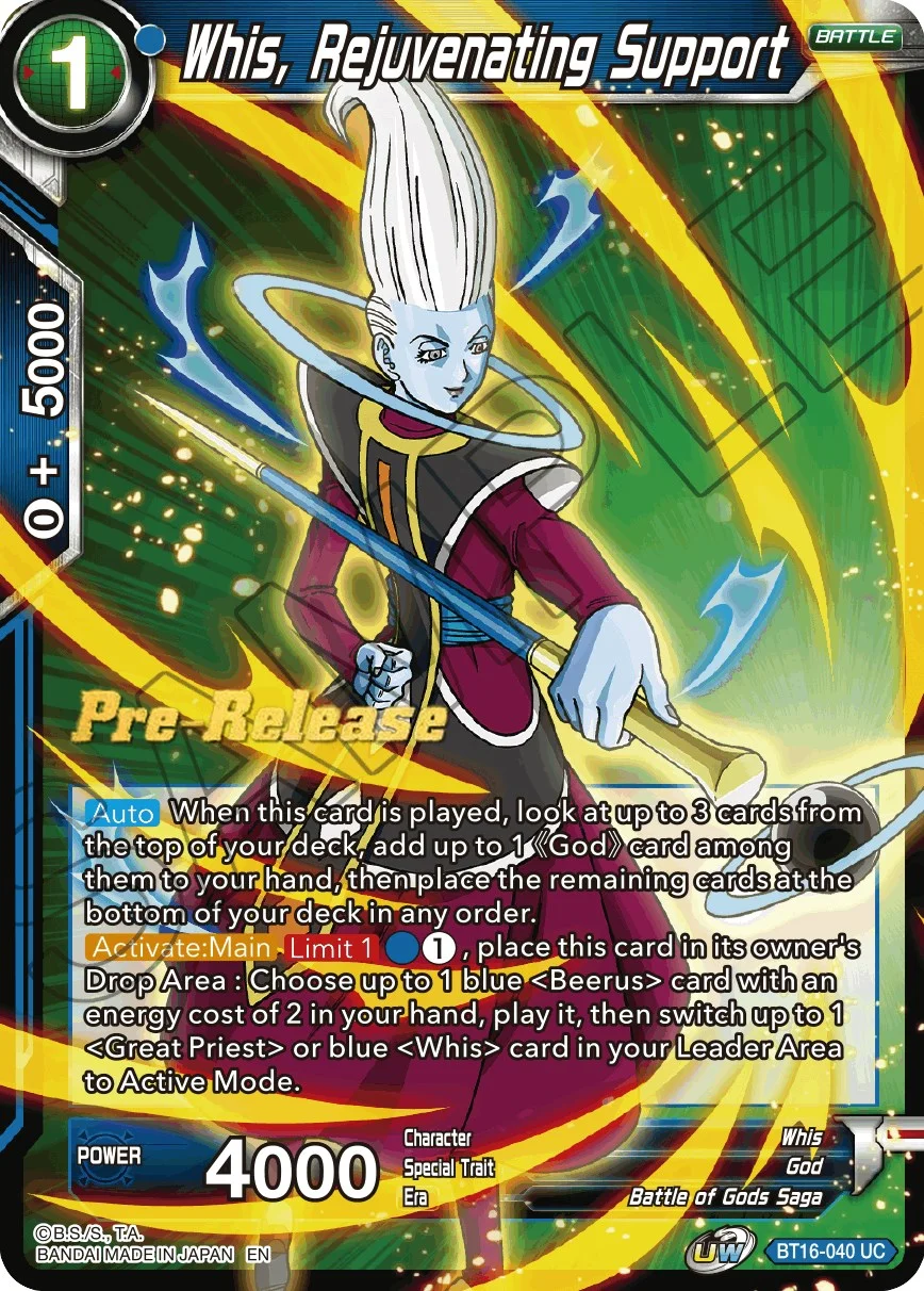 Whis, Rejuvenating Support 「BT16-040」「EN」