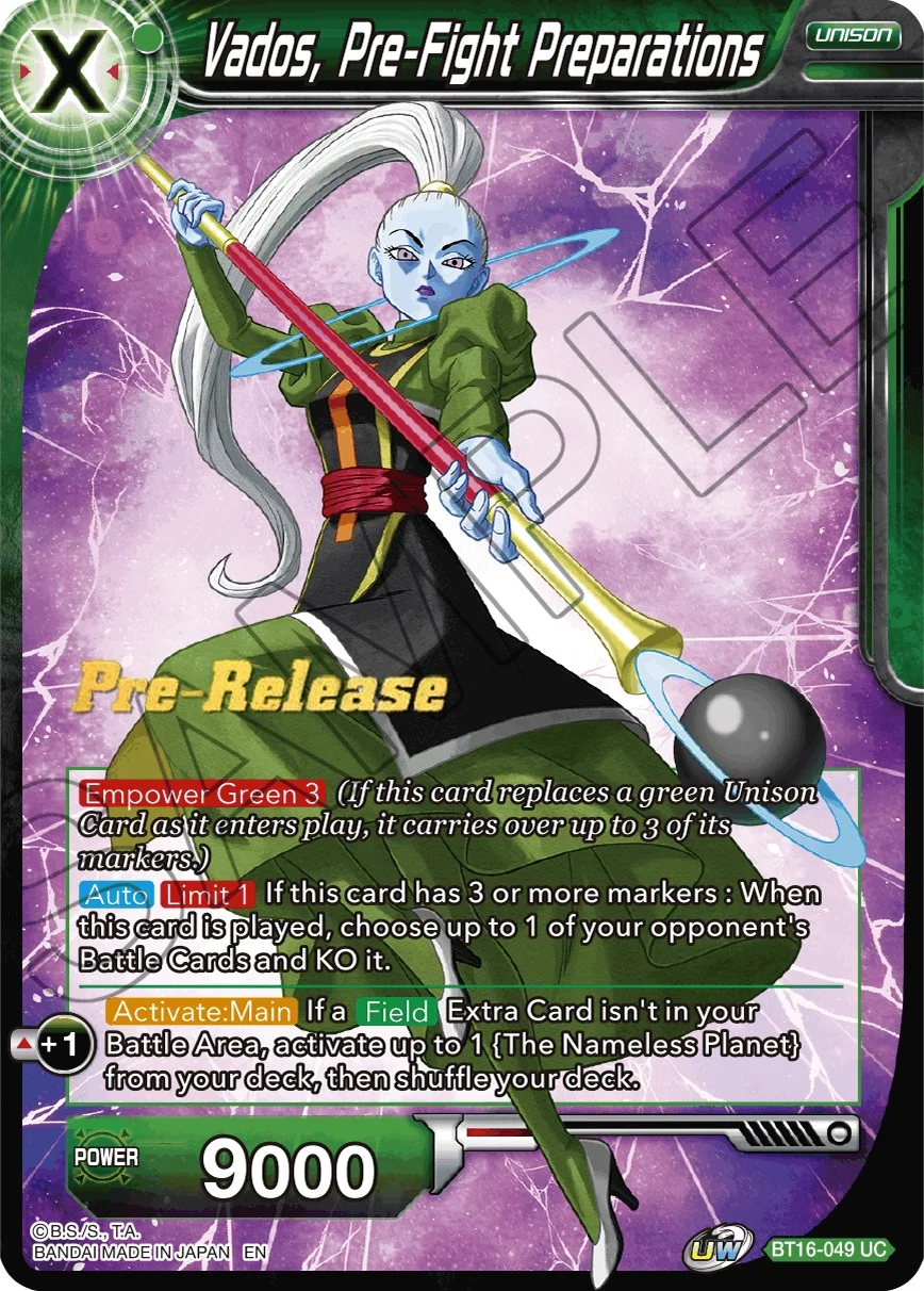 Vados, Pre-Fight Preparations 「BT16-049」「EN」