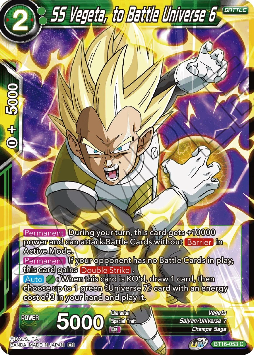 SS Vegeta, to Battle Universe 6 「BT16-053」「EN」