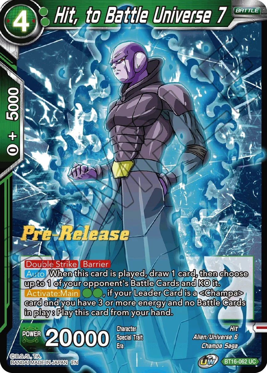 Hit, to Battle Universe 7 「BT16-062」「EN」
