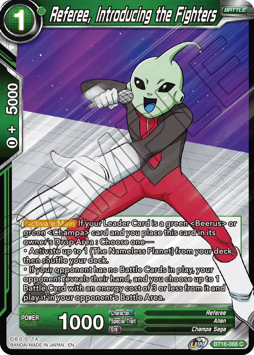 Referee, Introducing the Fighters 「BT16-066」「EN」