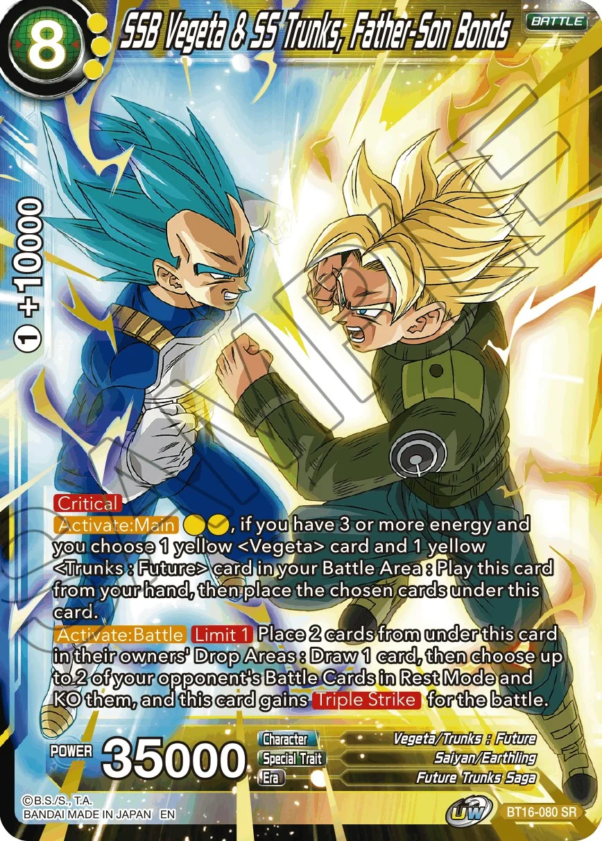 SSB Vegeta & SS Trunks, Father-Son Bonds 「BT16-080_SPR」「EN」
