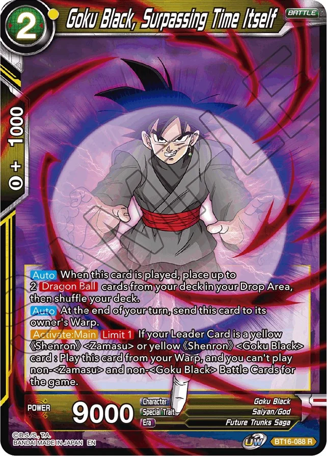 Goku Black, Surpassing Time Itself 「BT16-088」「EN」