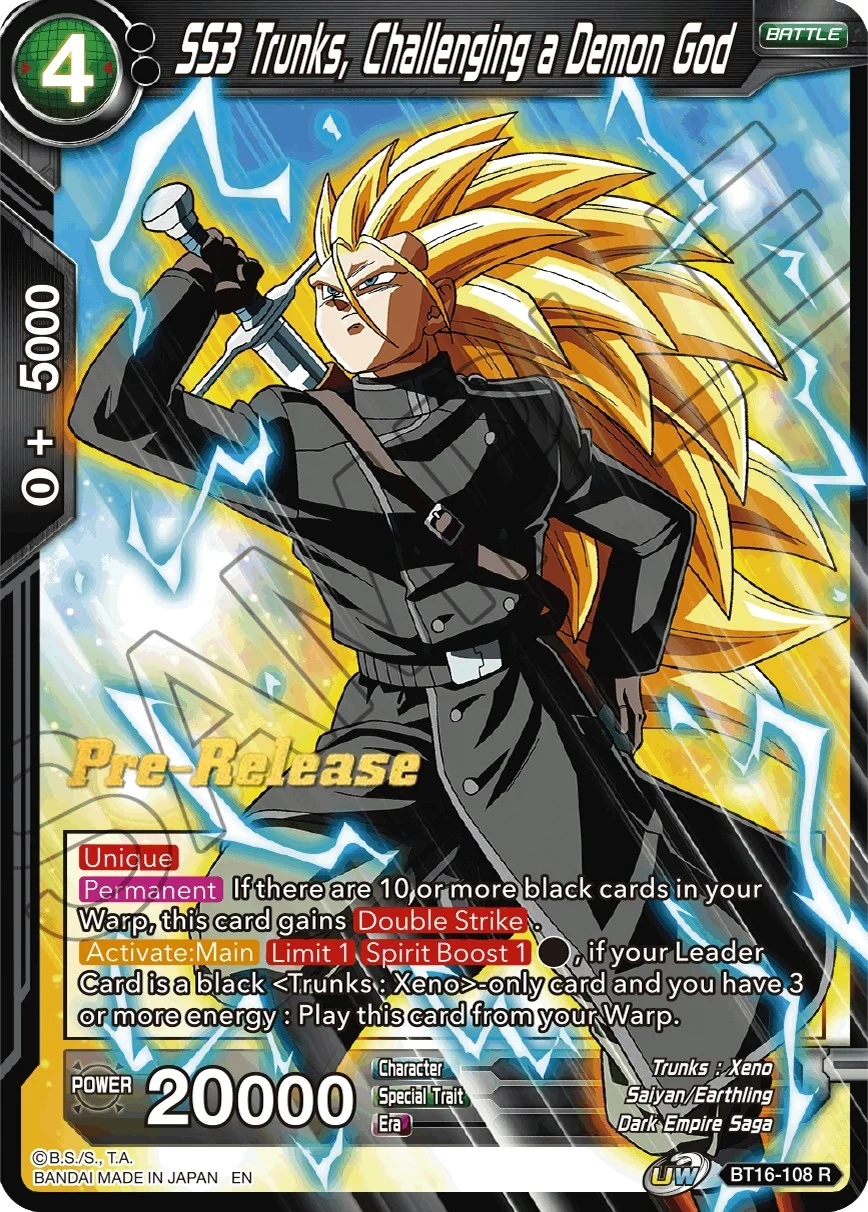 SS3 Trunks, Challenging a Demon God 「BT16-108」「EN」