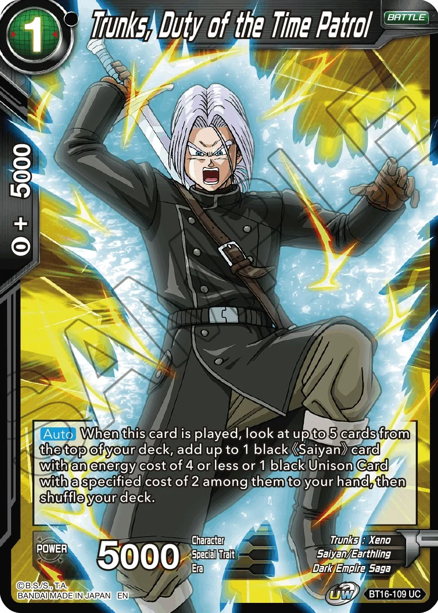 Trunks, Duty of the Time Patrol 「BT16-109」「EN」