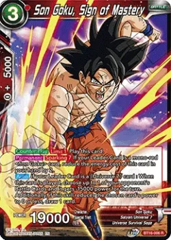 Son Goku, Sign of Mastery #BT16-006 · Dragon Ball Super CCG