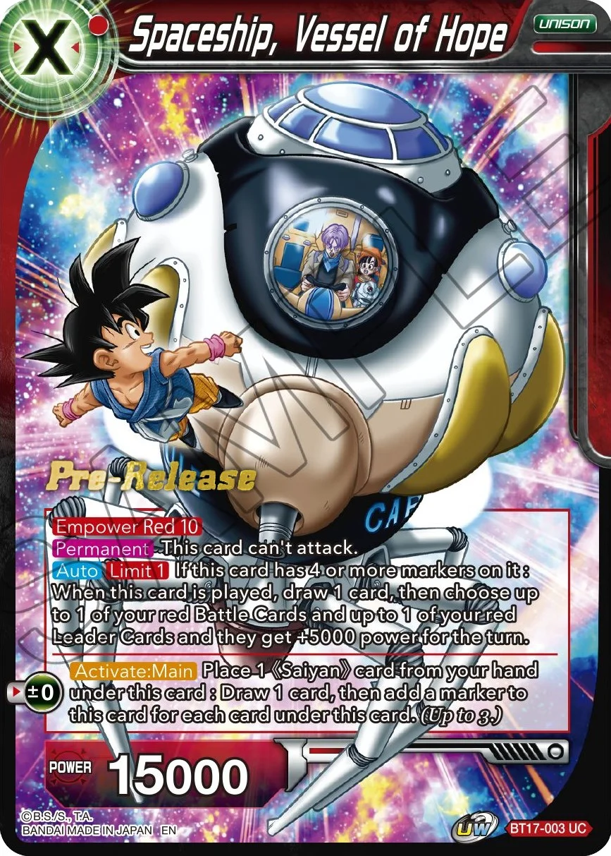 Spaceship, Vessel of Hope 「BT17-003」「EN」