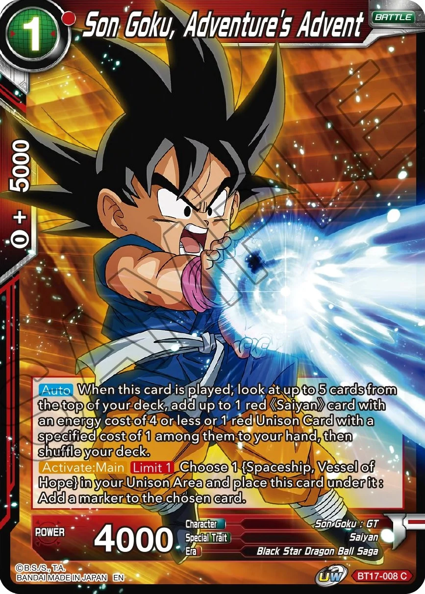 Son Goku, Adventure's Advent 「BT17-008」「EN」
