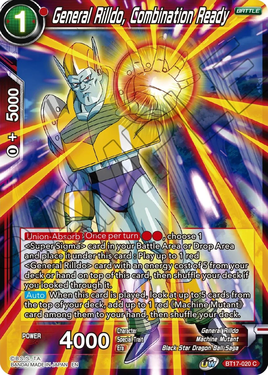 General Rilldo, Combination Ready 「BT17-020」「EN」