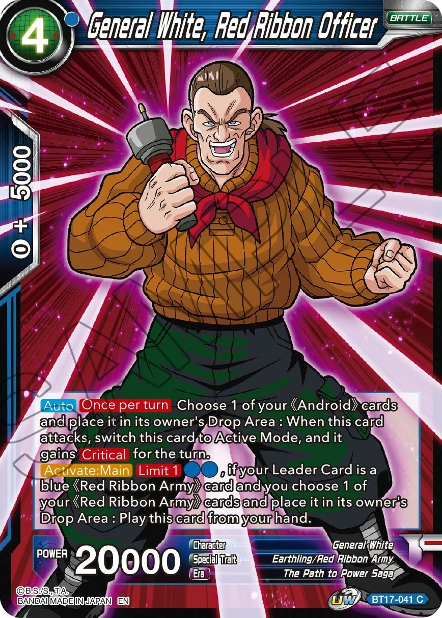General White, Red Ribbon Officer 「BT17-041」「EN」