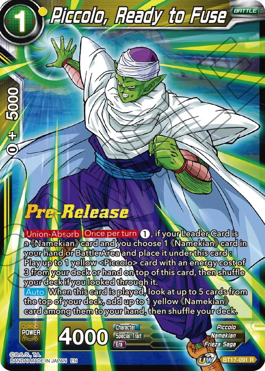 Piccolo, Ready to Fuse 「BT17-091」「EN」