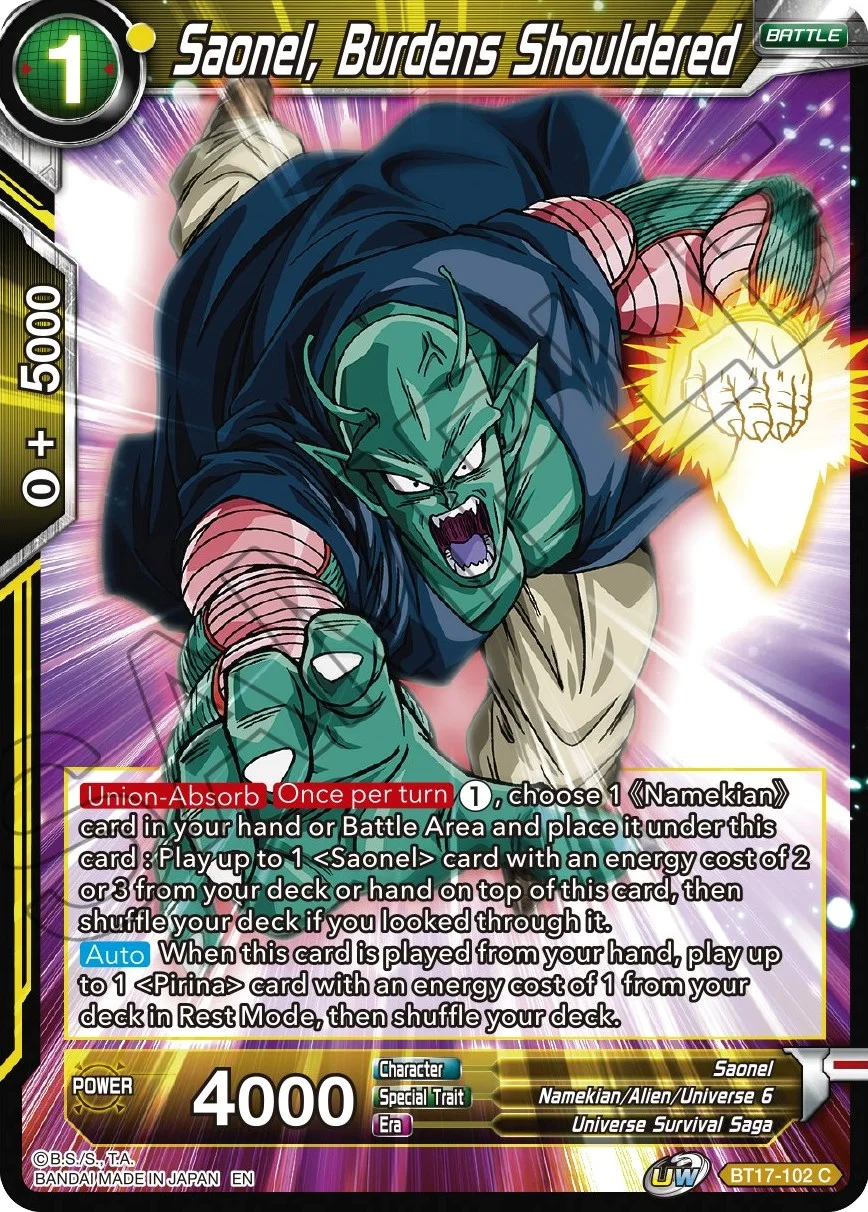 Saonel, Burdens Shouldered 「BT17-102」「EN」
