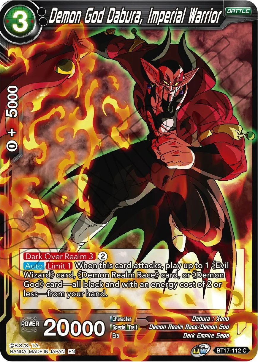 Demon God Dabura, Imperial Warrior 「BT17-112」「EN」