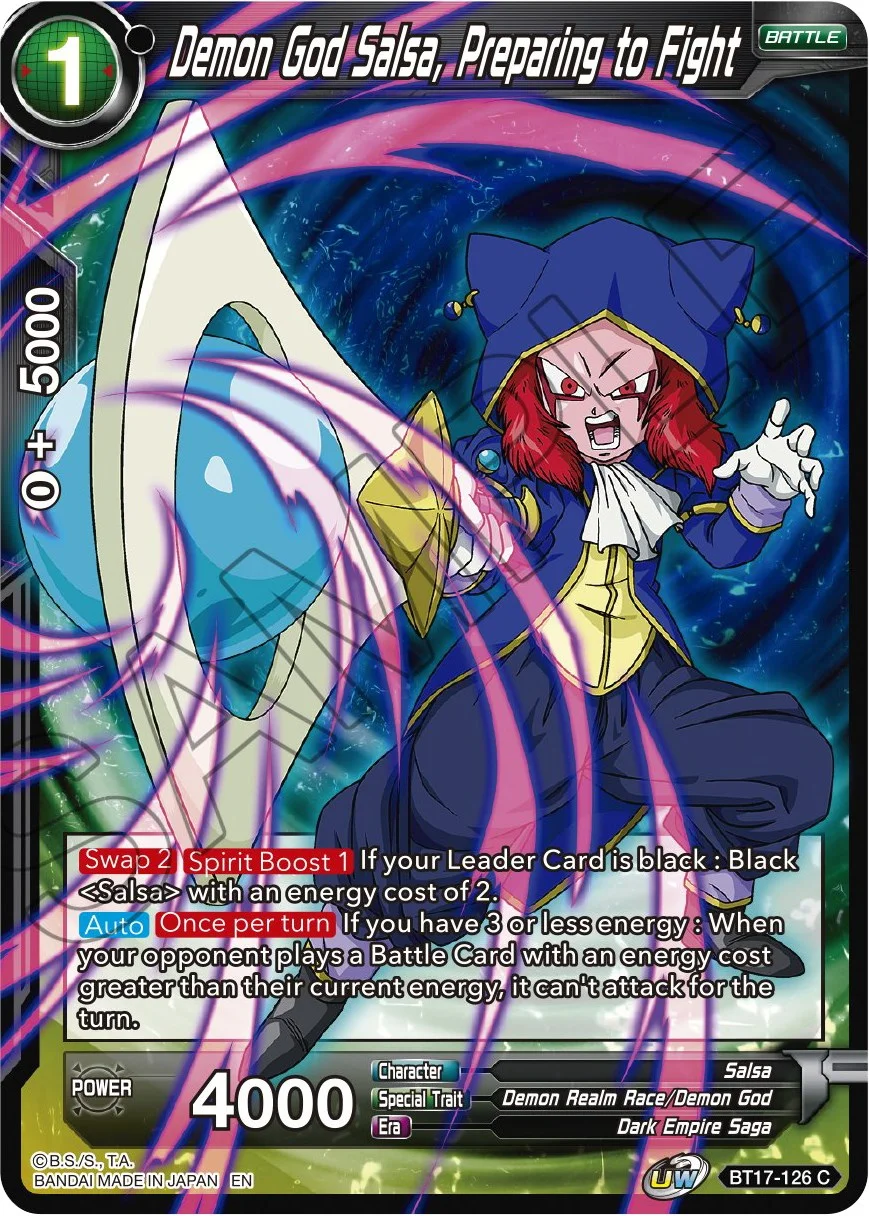 Demon God Salsa, Preparing to Fight 「BT17-126」「EN」