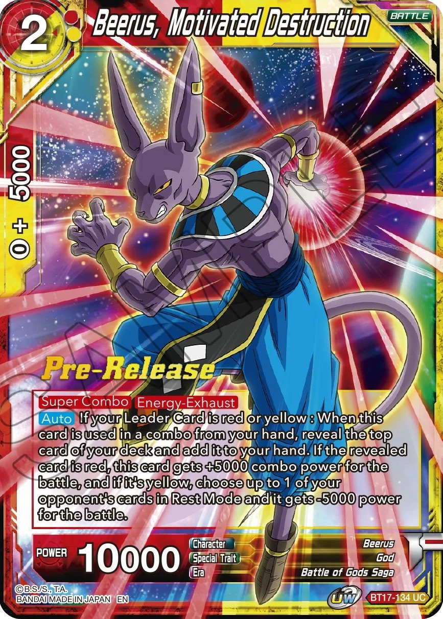 Beerus, Motivated Destruction 「BT17-134」「EN」